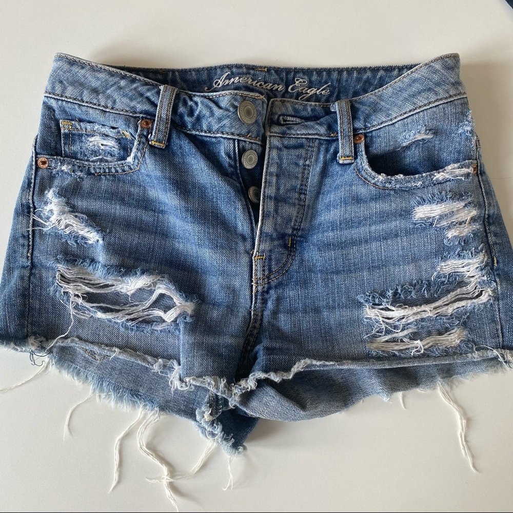 💙 High Rise ripped Jort